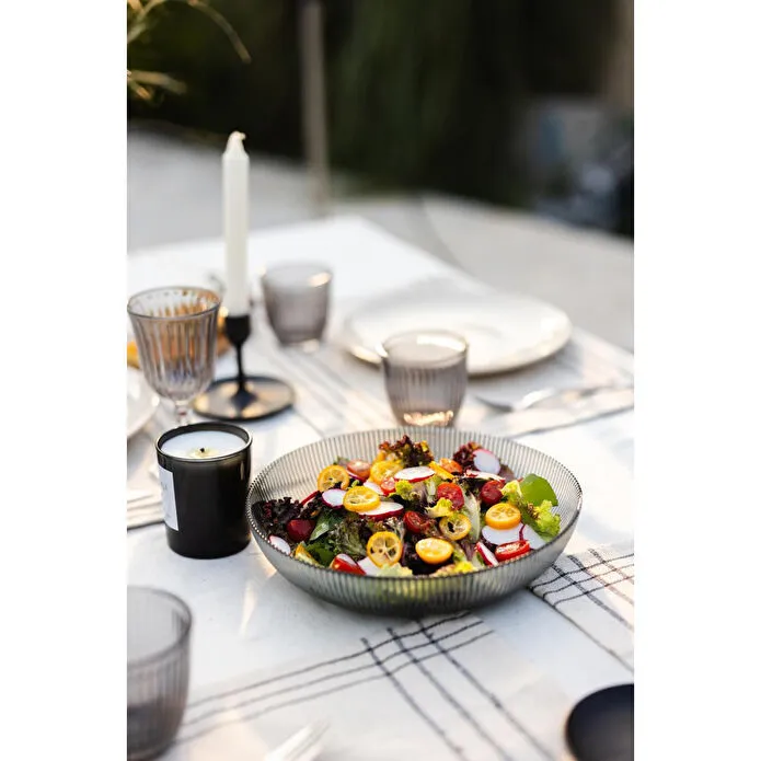 Rakle Splendid Cam 2'li Salata Kasesi Seti Füme 25 Cm - 30 Cm