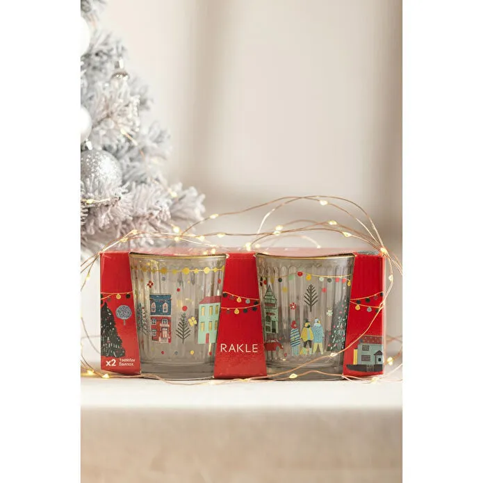 Rakle Cozy Winter Optic 2'li Su Bardağı Seti 360 Cc