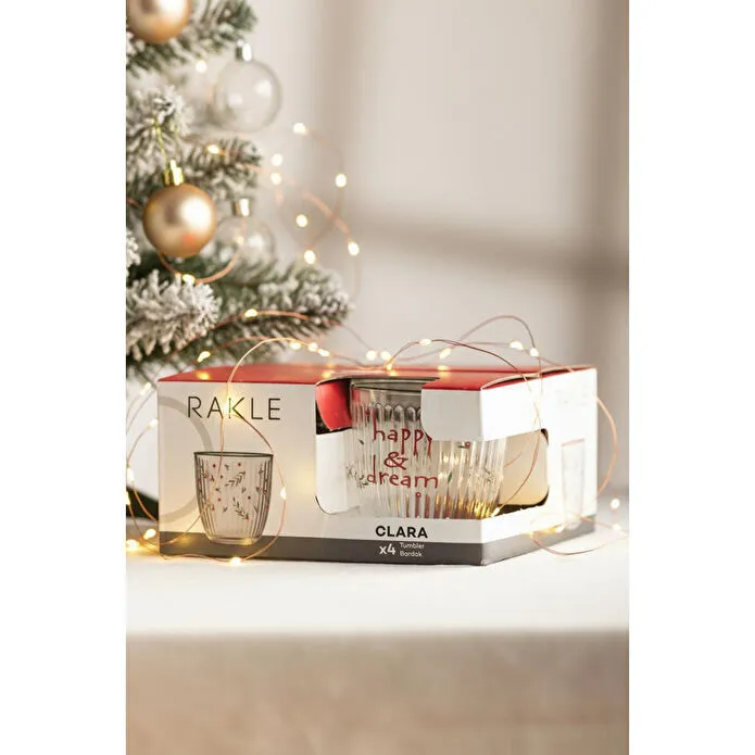 Rakle Clara 4'lü Su Bardağı Seti 290 Cc