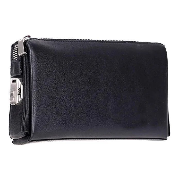 Bloominbag Forte Wrist Onyx Black Unisex Kilitli Clutch Çanta