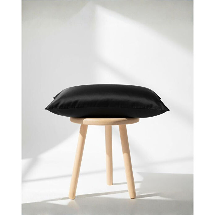 Cozy Home Halo Saten Yastık Kılıfı Siyah 50x70