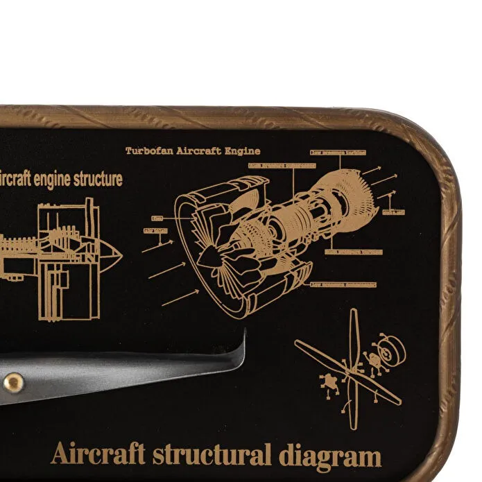 Mudo Home Airplane Silver Duvar Saati̇ 78x8x21cm