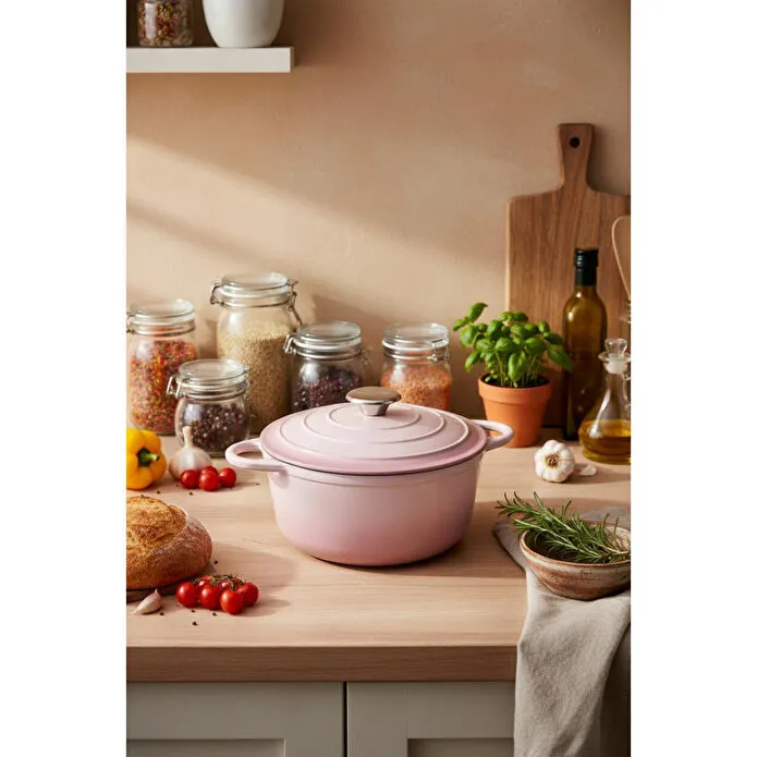 Bernardo Intensa Döküm Tencere Pembe 24cm