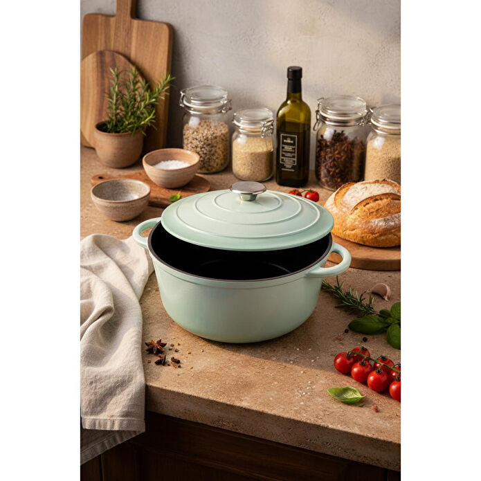 Bernardo Intensa Döküm Tencere Yeşil 28cm