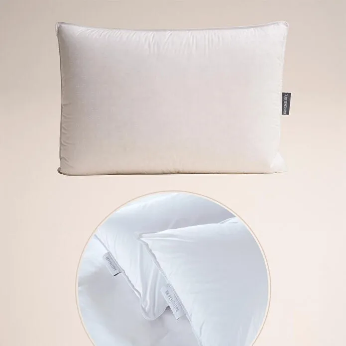 Penelope Otel Konforunda Isı Dengeleyici Kaz Tüyü Yastık Ve Alez Seti