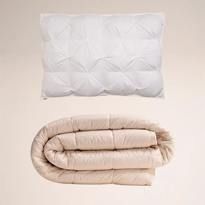 Penelope Premium Plus | Organik Pamuk & Kaz Tüyü Lüks Tek Kişilik Uyku Seti