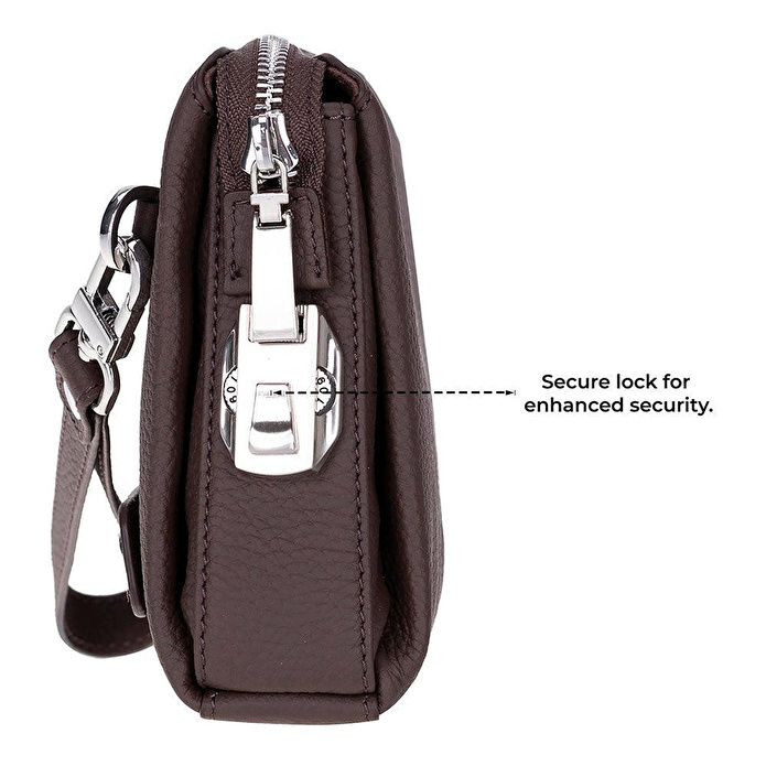 Bloominbag Forte Wrist Espresso Roast Unisex Kilitli Clutch Çanta