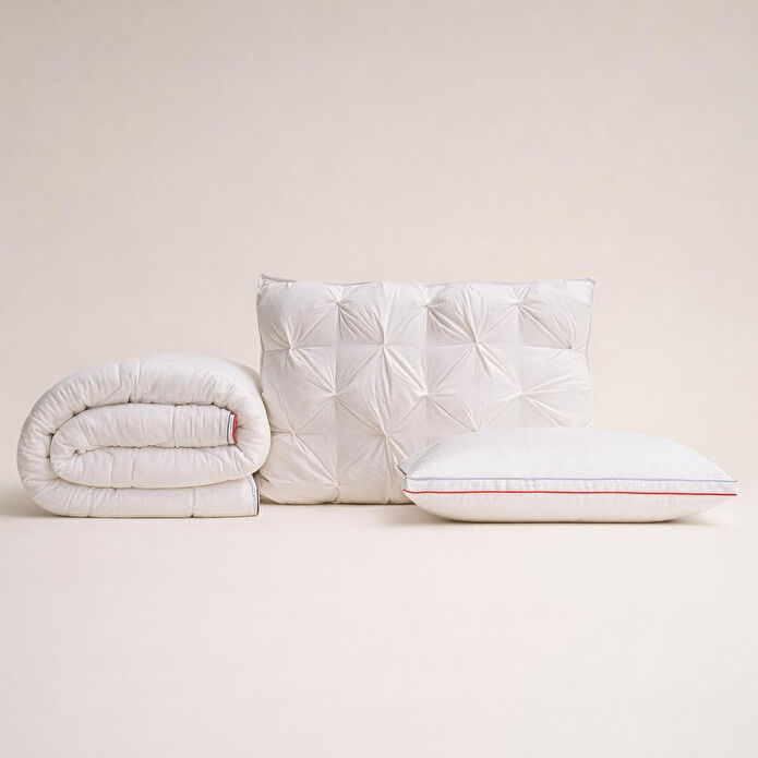 Penelope Premium Plus | Kaz Tüyü İkili Konfor Dengesi Çift Kişilik Uyku Seti