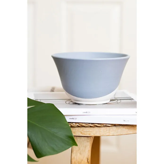 Beige & Stone Natural Stone Gri Seramik Kase