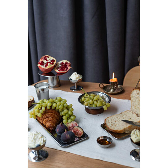 Beige & Stone Ahşap Ayaklı 15,5 Cm Çerez Meyve Kuruyemiş Sunum Kase Stand