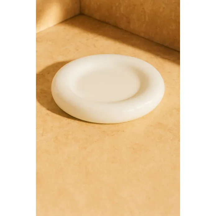 Beige & Stone Seramik Küçük Boy Parlak Beyaz Donut Tatlı Tabağı