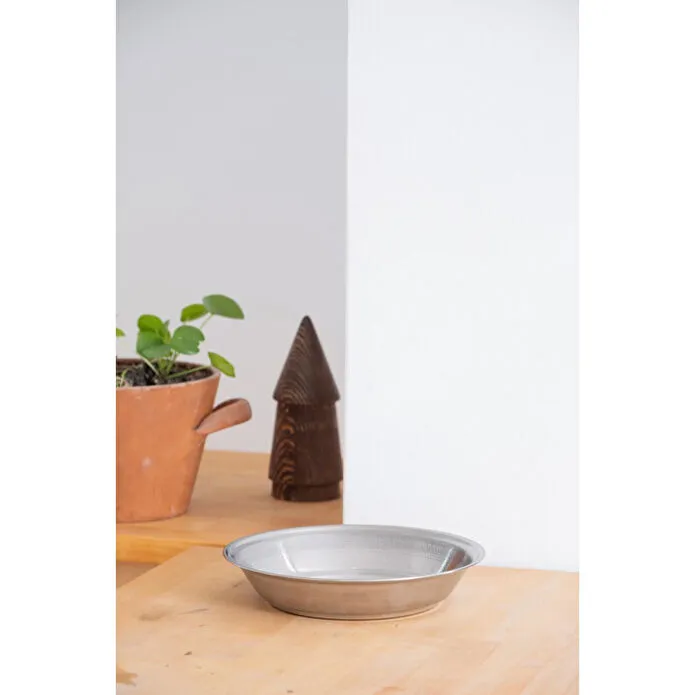 Beige & Stone Metal 21 Cm Salata Kısır Meyve Sunum Tabağı