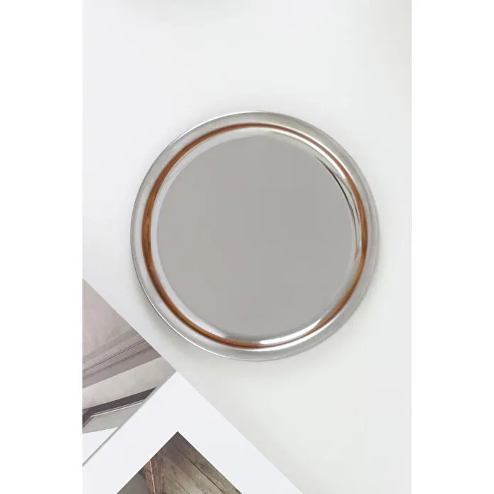 Beige & Stone Metal 18 Cm Tatlı Sunum Tabağı