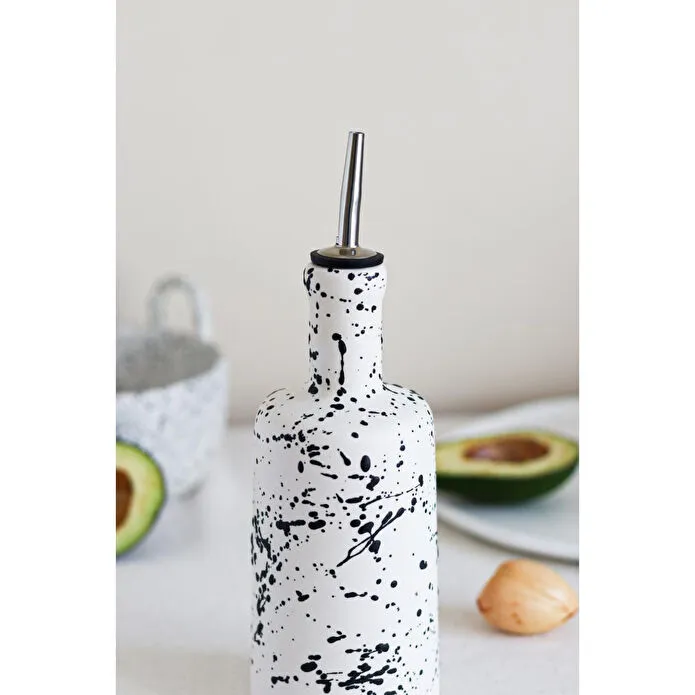 Beige & Stone Benekli Seramik Zeytinyağı Ve Sıvıyağ Şişesi