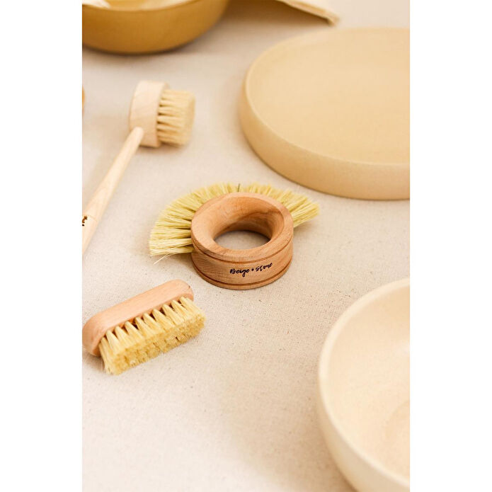Beige & Stone Halka Bulaşık Fırçası