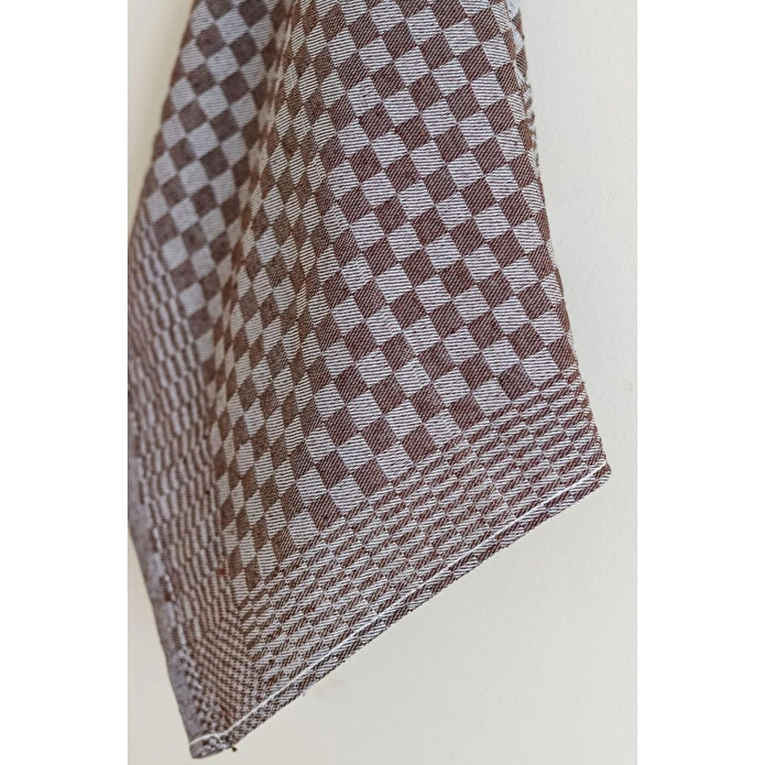 Beige & Stone Kareli Kahverengi Mutfak Kurulama Bezi 40x60 Cm