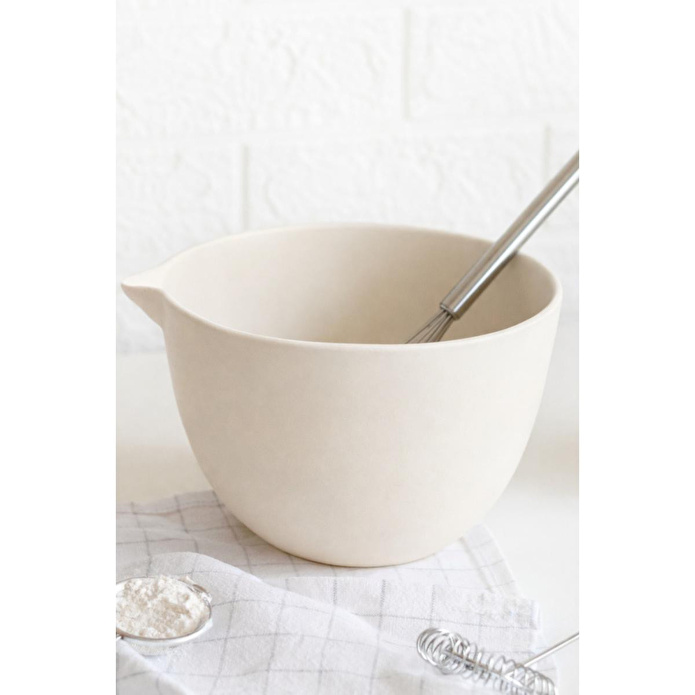 Beige & Stone Seramik Büyük Karıştırma Kasesi – Krem