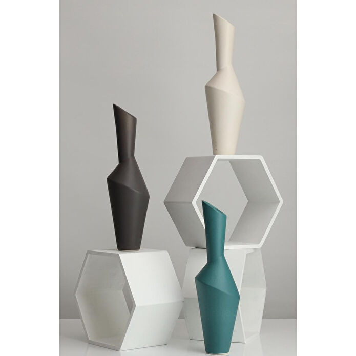 Beige & Stone Liena Vazo Dekoratif Obje