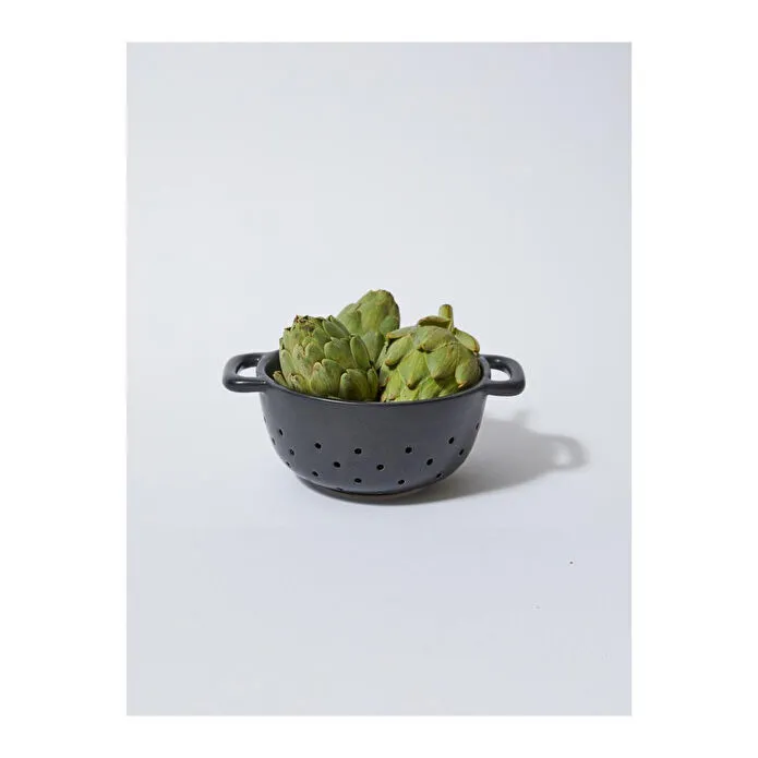 Beige & Stone Şık Siyah Seramik Süzgeç, Dayanıklı Ve Estetik Tasarım