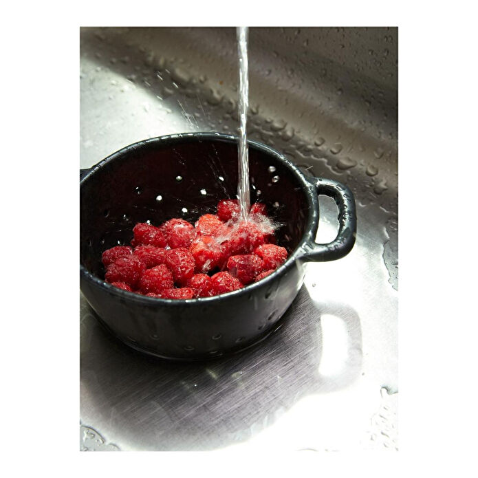 Beige & Stone Şık Siyah Seramik Süzgeç, Dayanıklı Ve Estetik Tasarım