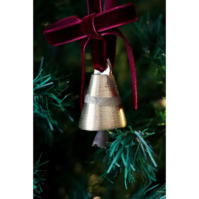 Beige & Stone X Den.ınteriors Yılbaşı Ağacı Süsü Kurdeleli Küçük Çan
