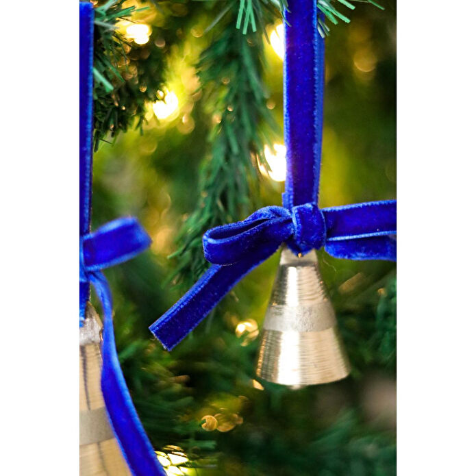 Beige & Stone Yılbaşı Ağacı Süsü Kurdeleli Orta Boy Çan