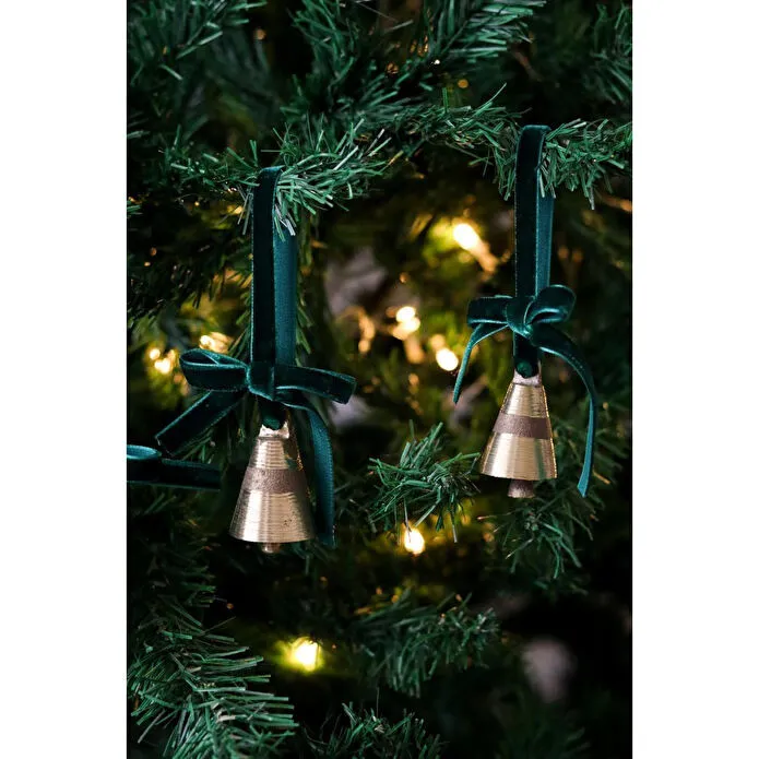 Beige & Stone X Den.ınteriors Yılbaşı Ağacı Süsü Kurdeleli Küçük Çan