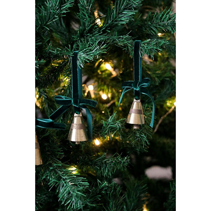 Beige & Stone X Den.ınteriors Yılbaşı Ağacı Süsü Kurdeleli Orta Boy Çan