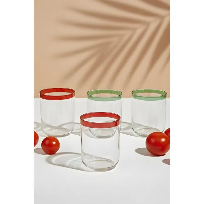 Rakle Pomodoro 4'lü Su Bardağı Seti 350 Cc