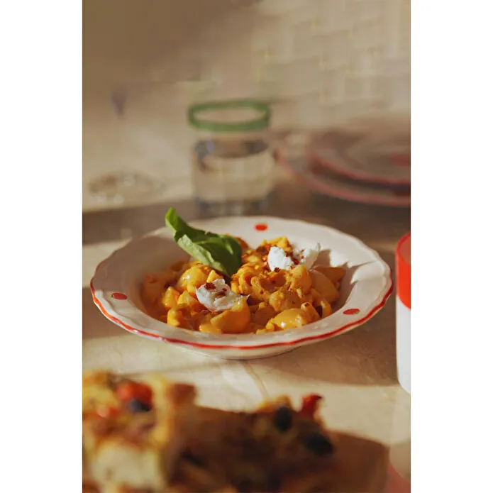 Rakle Pomodoro Stoneware 4'lü Yemek Tabağı Seti 23 Cm