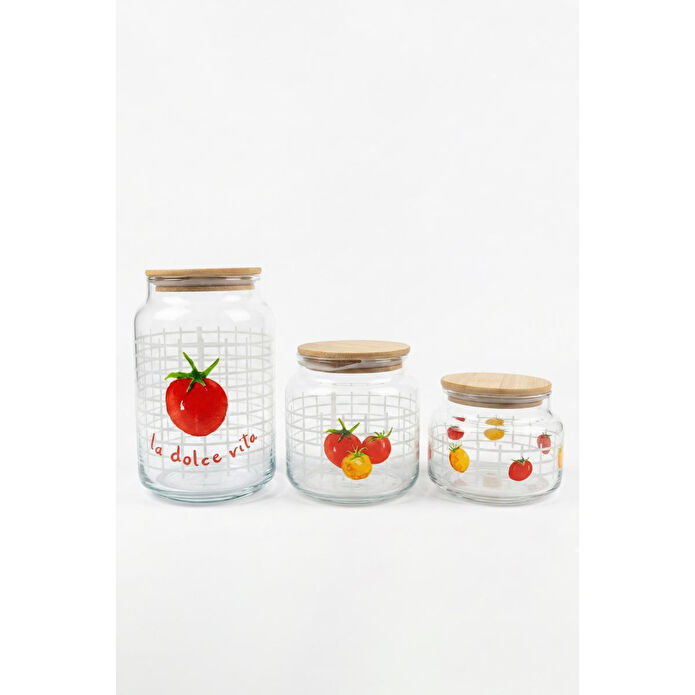 Rakle Pomodoro 3'lü Kavanoz Seti 970 Cc/ 630 Cc/ 430 Cc