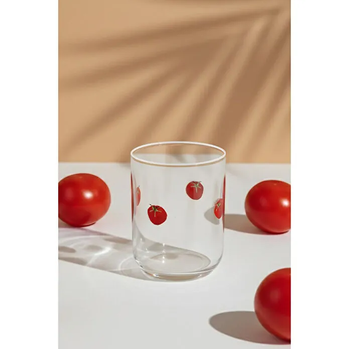 Rakle Pomodoro Desenli 2'li Su Bardağı Seti 350 Cc