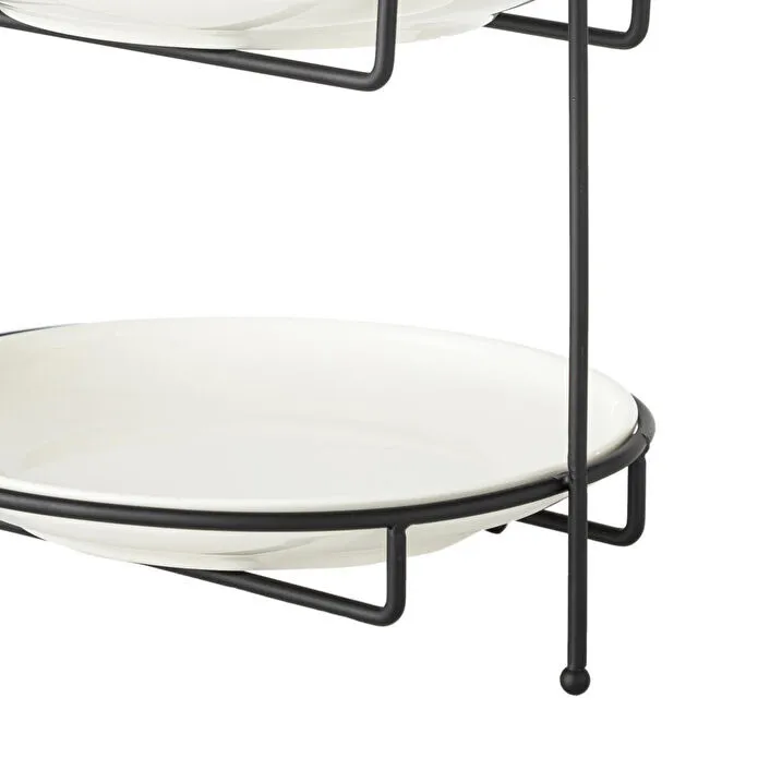 Mudo Home Gurme İki̇ Katli Sunum 22cm - Si̇yah