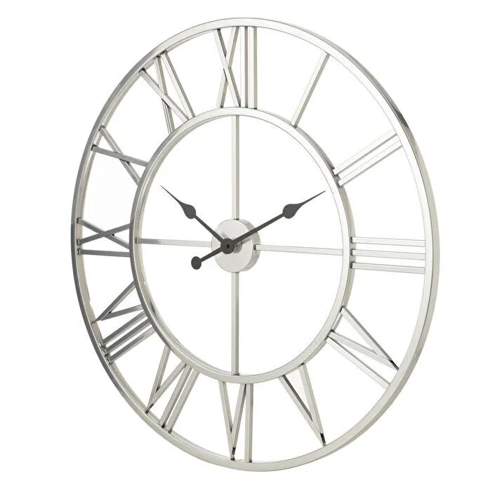 Mudo Home Holmberg Silver Duvar Saati̇ 76cm