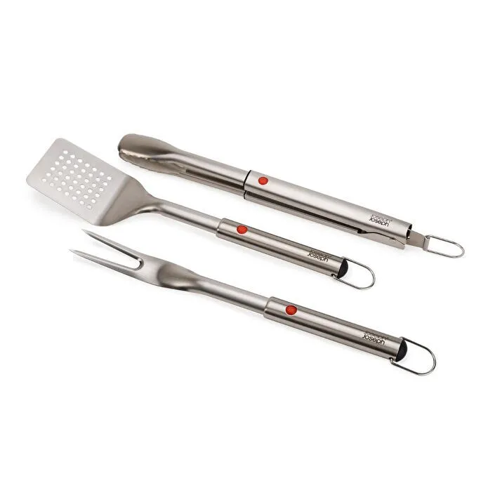 Joseph Joseph Grillout 3 Lü Paslanmaz Çelik Barbekü Spatulası, Maşa Ve Çatal Seti