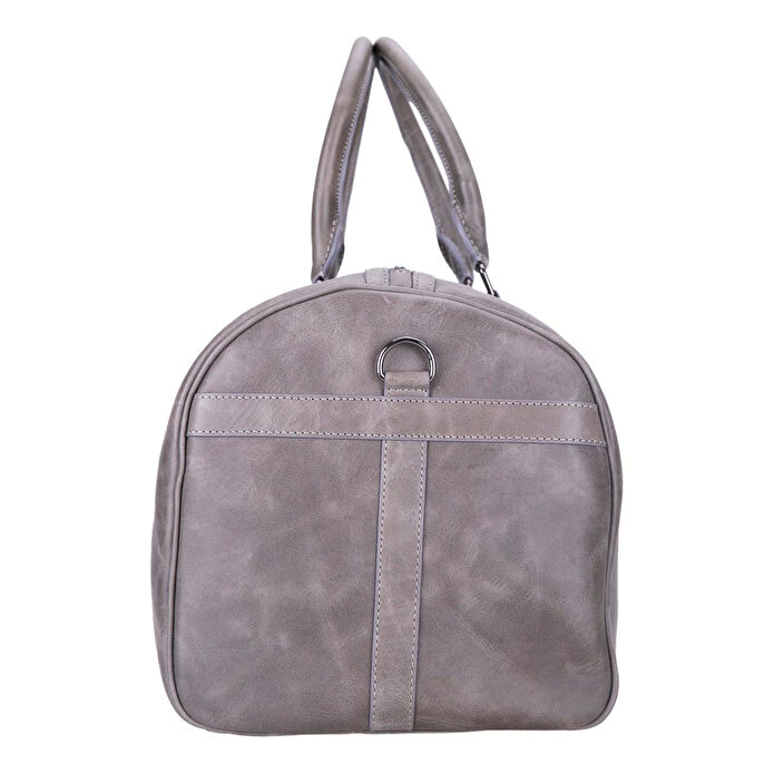 Bloominbag Bloomvoyage Ash Gray Hakiki Deri Duffle Çanta - Kadın Seyahat & Hafta Sonu Çantası