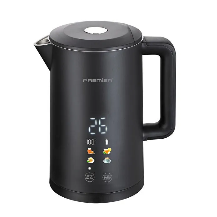 Premier Prk 2215ea Akıllı Su Isıtıcısı - Dijital Ekranlı, Isı Ayarlı, Çift Katmanlı Cool Touch Kettle
