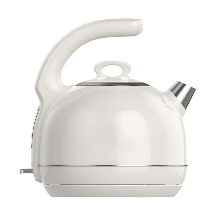 Premier Prk 1215c Retro Tasarımlı Analog Göstergeli Paslanmaz Çelik Hazneli Su Isıtıcısı Cool Touch Kettle Krem Renk