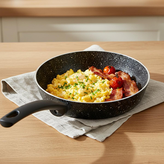 Bernardo Carolin 2 Parça Grill Tava Seti Siyah ( 26 Cm -28 Cm)