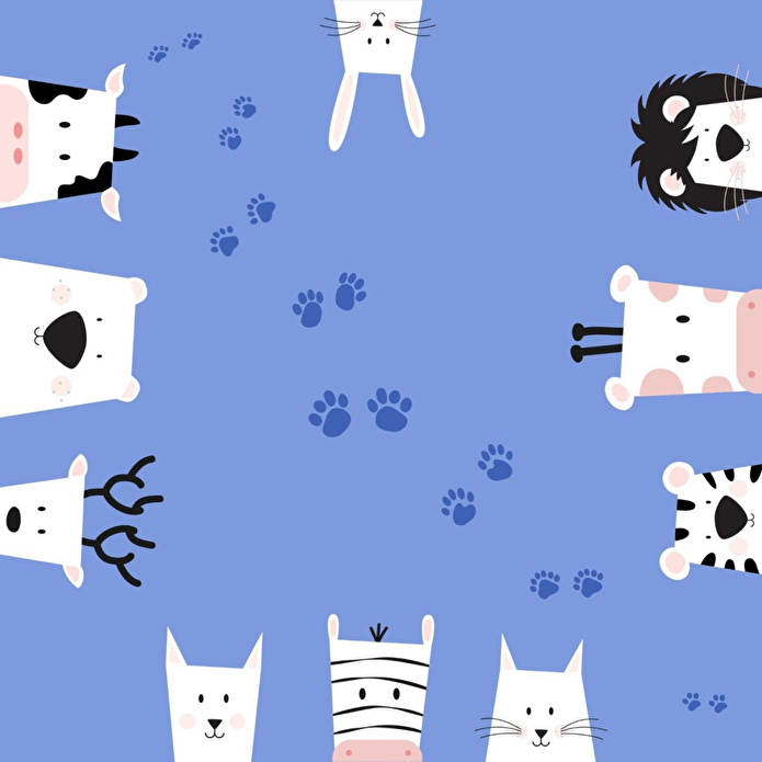 Itsy Bitsy Kids Paws And Claws Çift Taraflı Pamuk Saten Çok Renkli Bebek Nevresim Seti 100x150cm