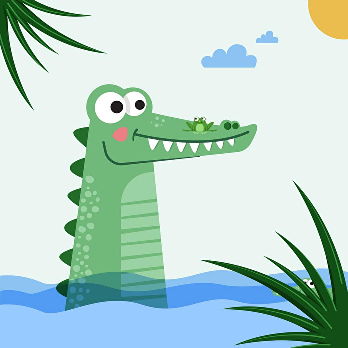 Itsy Bitsy Kids Croc-a-dream Pamuk Saten Çok Renkli Bebek Çarşaf Seti 80x140cm