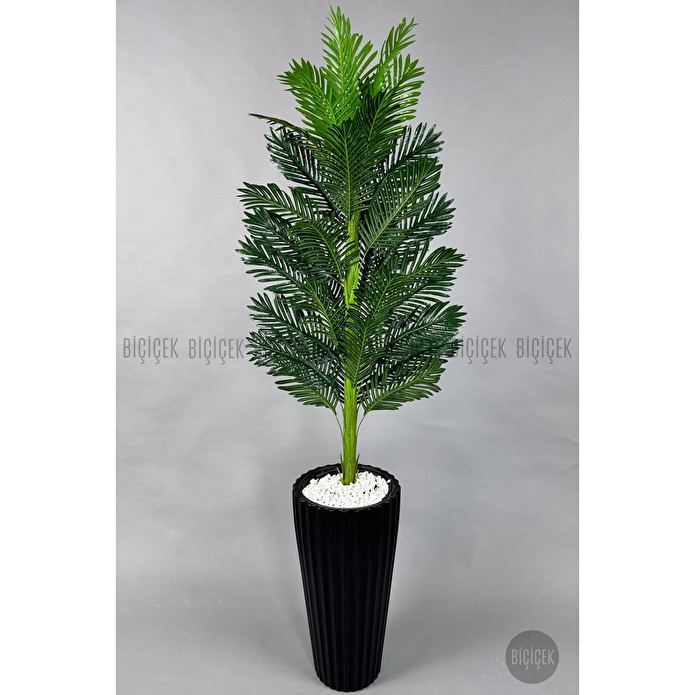 Biçiçek Yapay Areka Ağacı 220 Cm Siyah