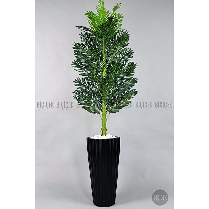 Biçiçek Yapay Areka Ağacı 220 Cm Siyah