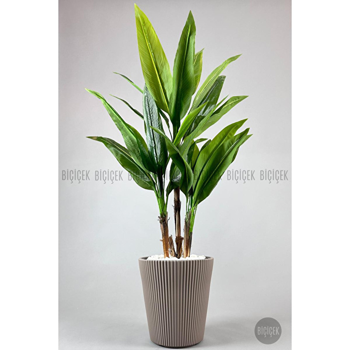 Biçiçek Luna Saksı 37 Cm Ve İç Kova Dahil Kahverengi