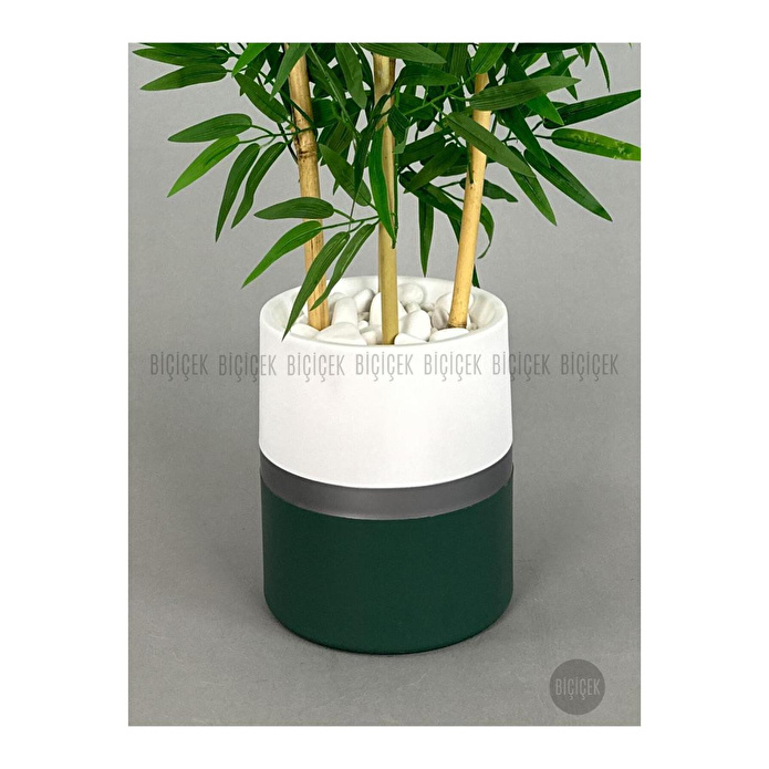 Biçiçek Yapay Bambu Ağacı 140cm Lux Saksı