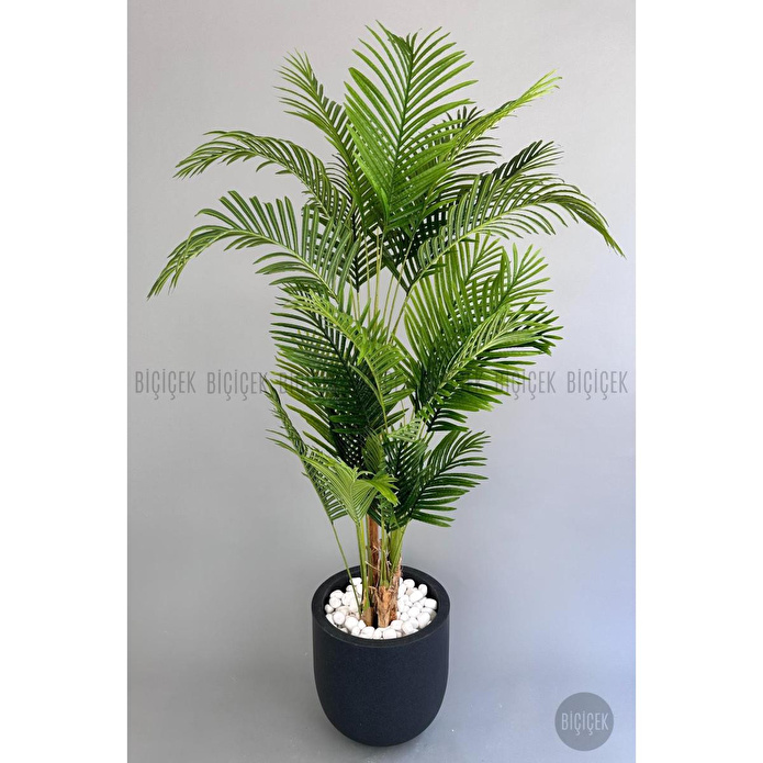 Biçiçek Yapay Areka Palmiyesi 220 Cm Lux Dış Mekan Saksıda Siyah-bronz