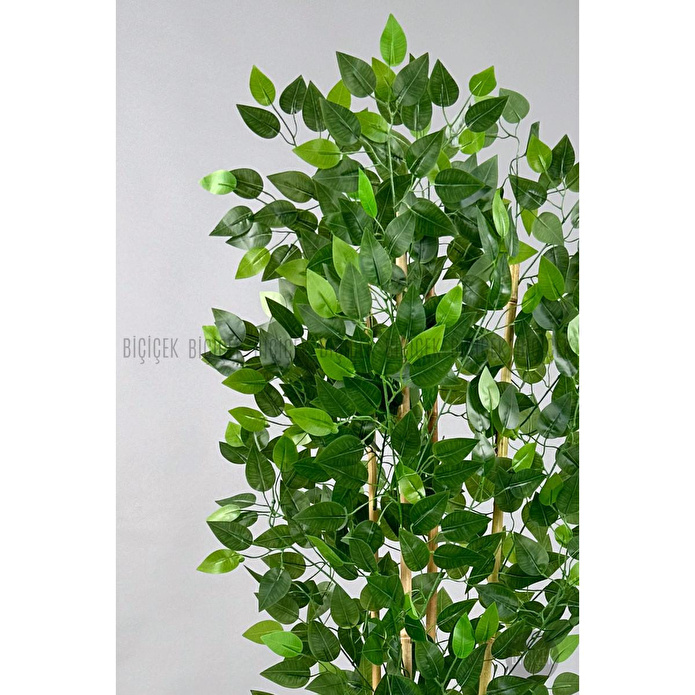 Biçiçek Yapay Benjamin Ağacı 140cm Hasır Saksıda