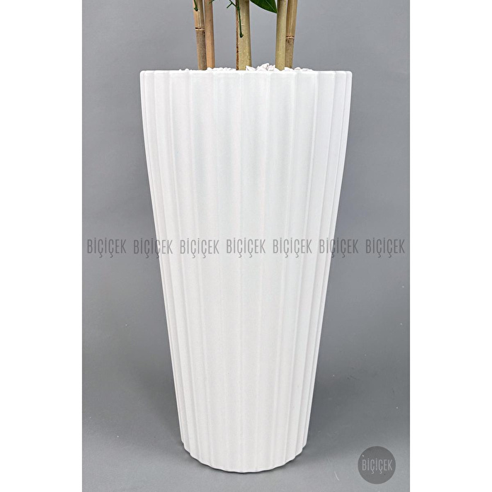 Biçiçek Yapay Bambu Ve Benjamin 6 Dallı Yoğun Yapraklı 220 Cm Beyazbenjami̇n