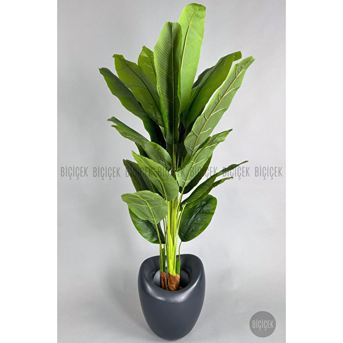 Biçiçek Yapay Muz Ağacı 185-220 Cm Gri