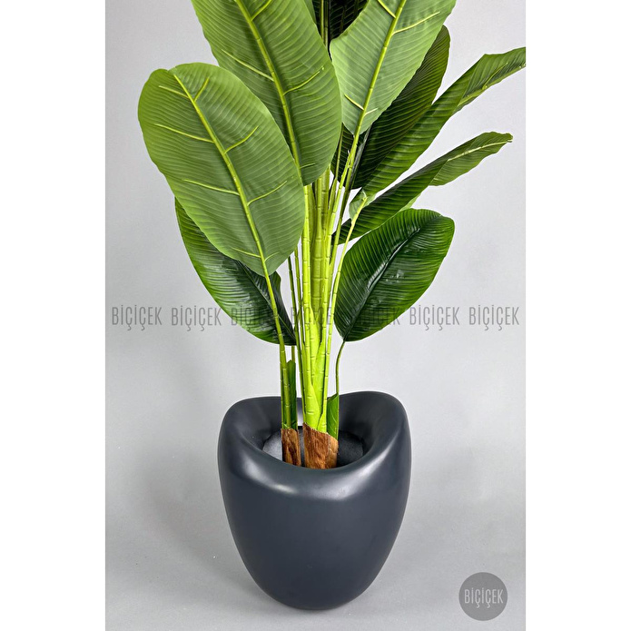 Biçiçek Yapay Muz Ağacı 185-220 Cm Gri